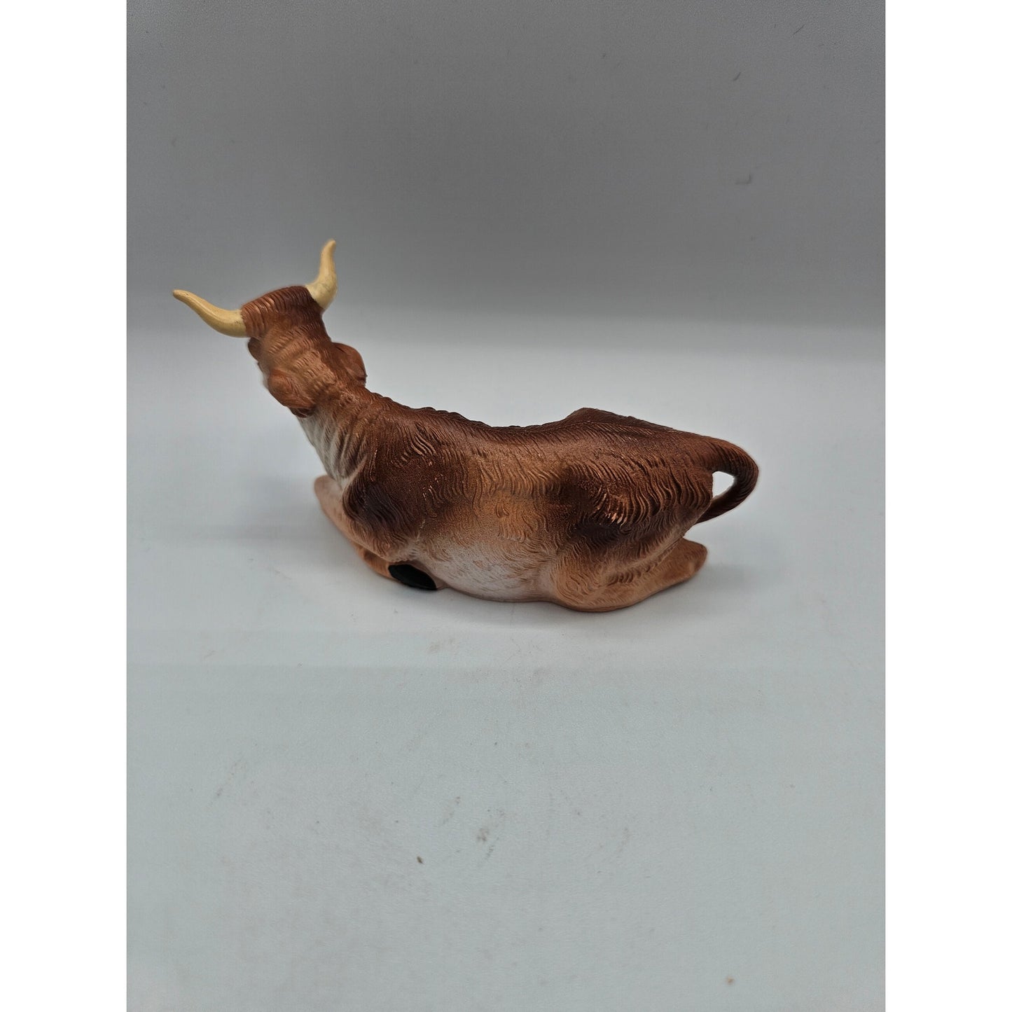 Vintage 1960s Resin Christmas Nativity Figure Laying Bull Animal Fontanini