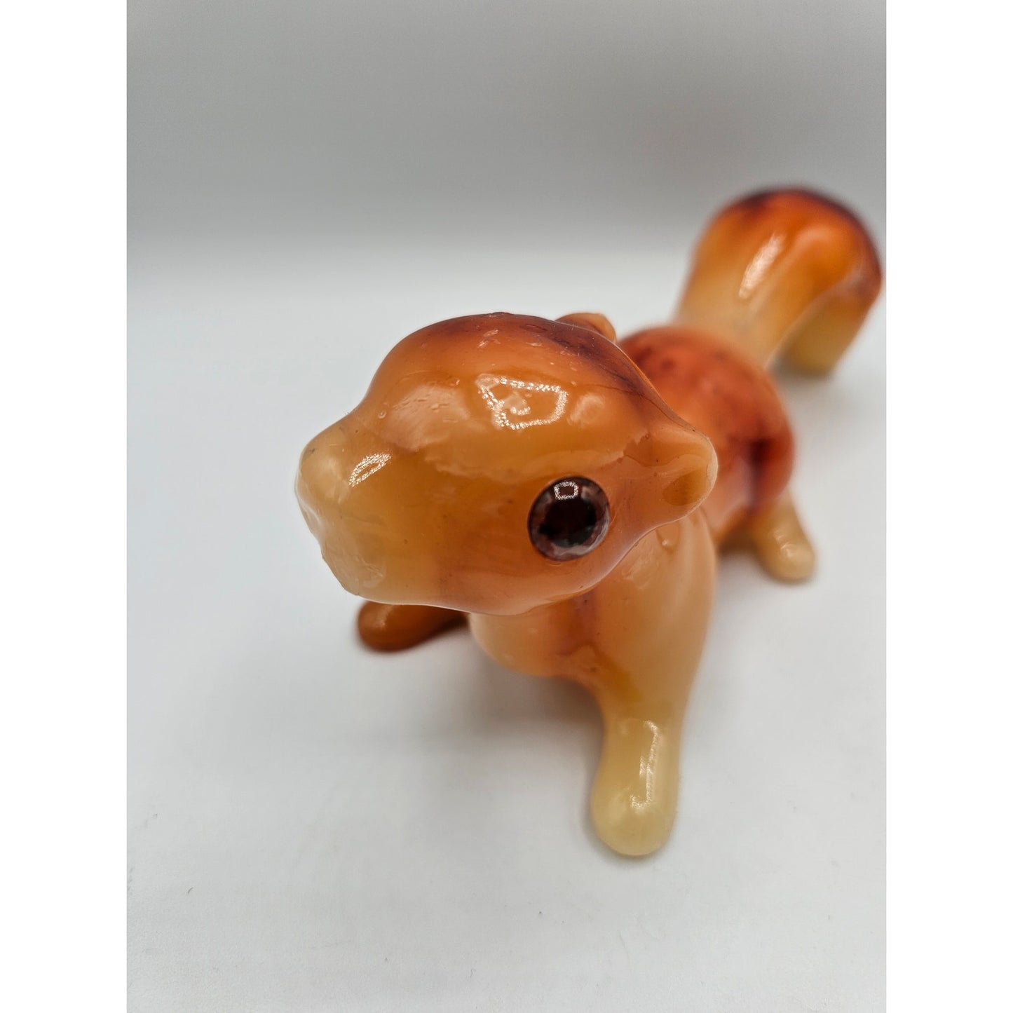 Vintage BRAND NEW Wax Squirrel Shaped Candle Unscented Figurine Candle 1980s