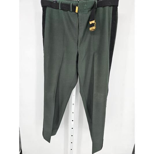 Vintage US Army Officer Trousers Pants and Belt Green by Patriot Sz M