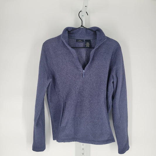 Sonoma Jean Co Womens Sz L Pullover 1/4 Zip Sweatshirt Purple Athletic