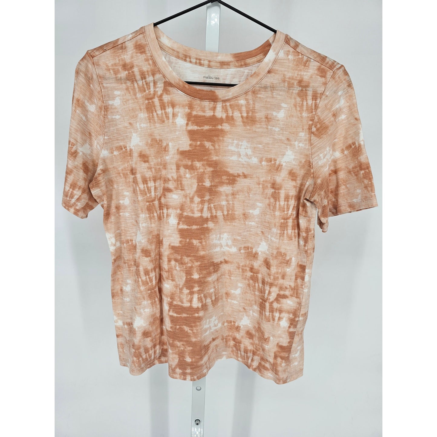 Banana Republic Womens Sz S Short Sleeve Malibu T Shirt Orange Tie Dye