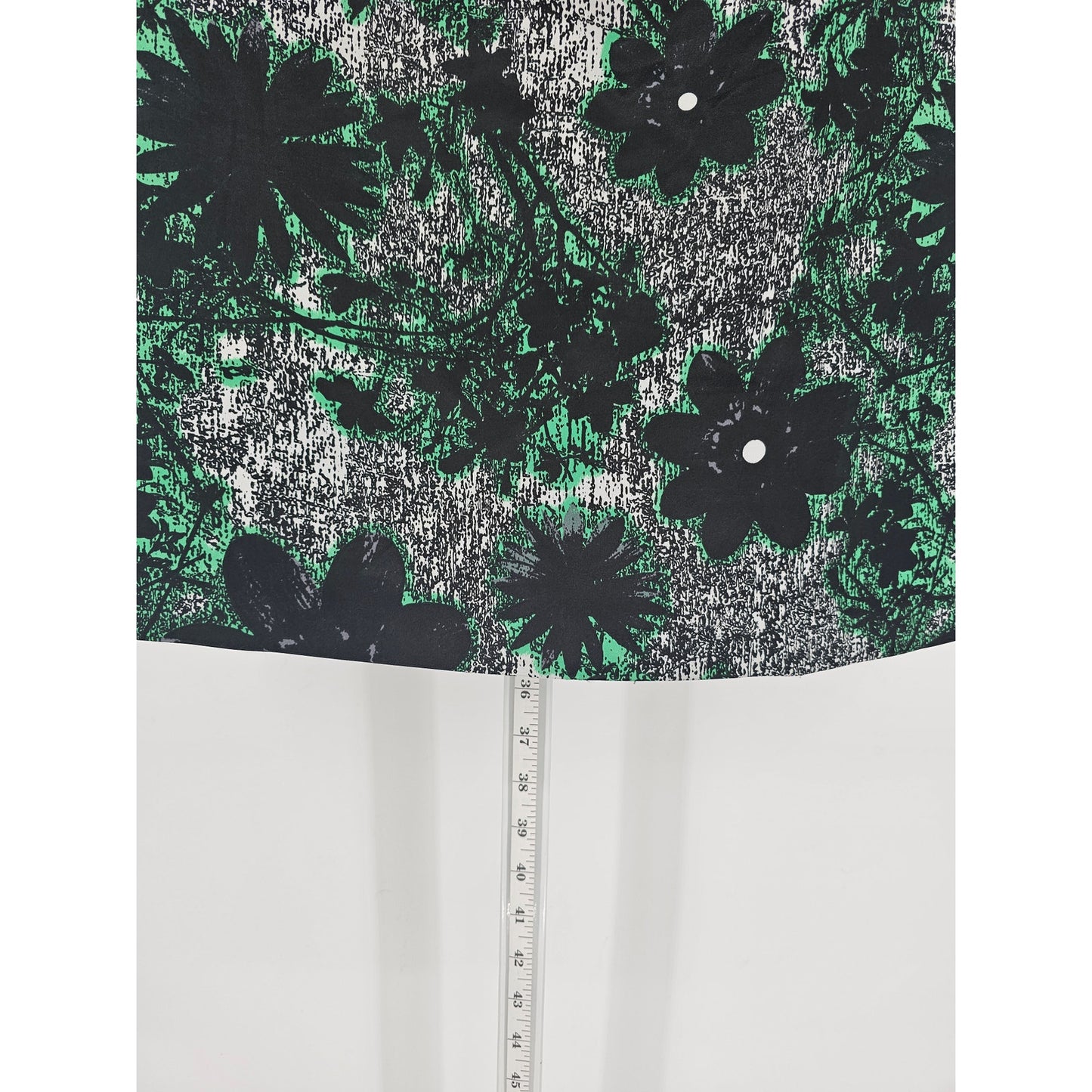 Topshop Womens Sz 8 Above Knee short Sleeve Dress w. Cutouts Green Black Floral