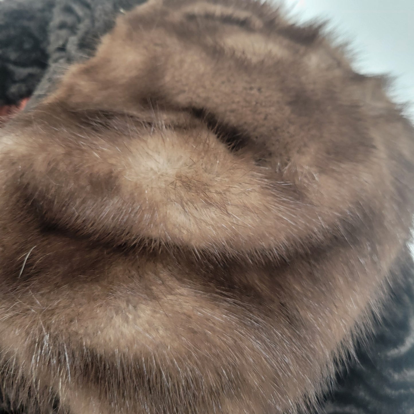 Stix, Baer, & Fuller Women Brown Custom Vintage 1960s Fur Coat Knee Length