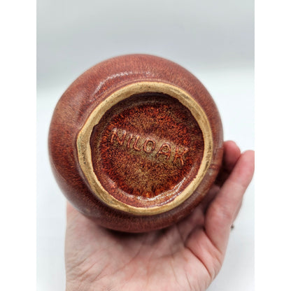 Vintage Mid Century Niloak Pottery Ceramic Pitcher Dark Red 1960s