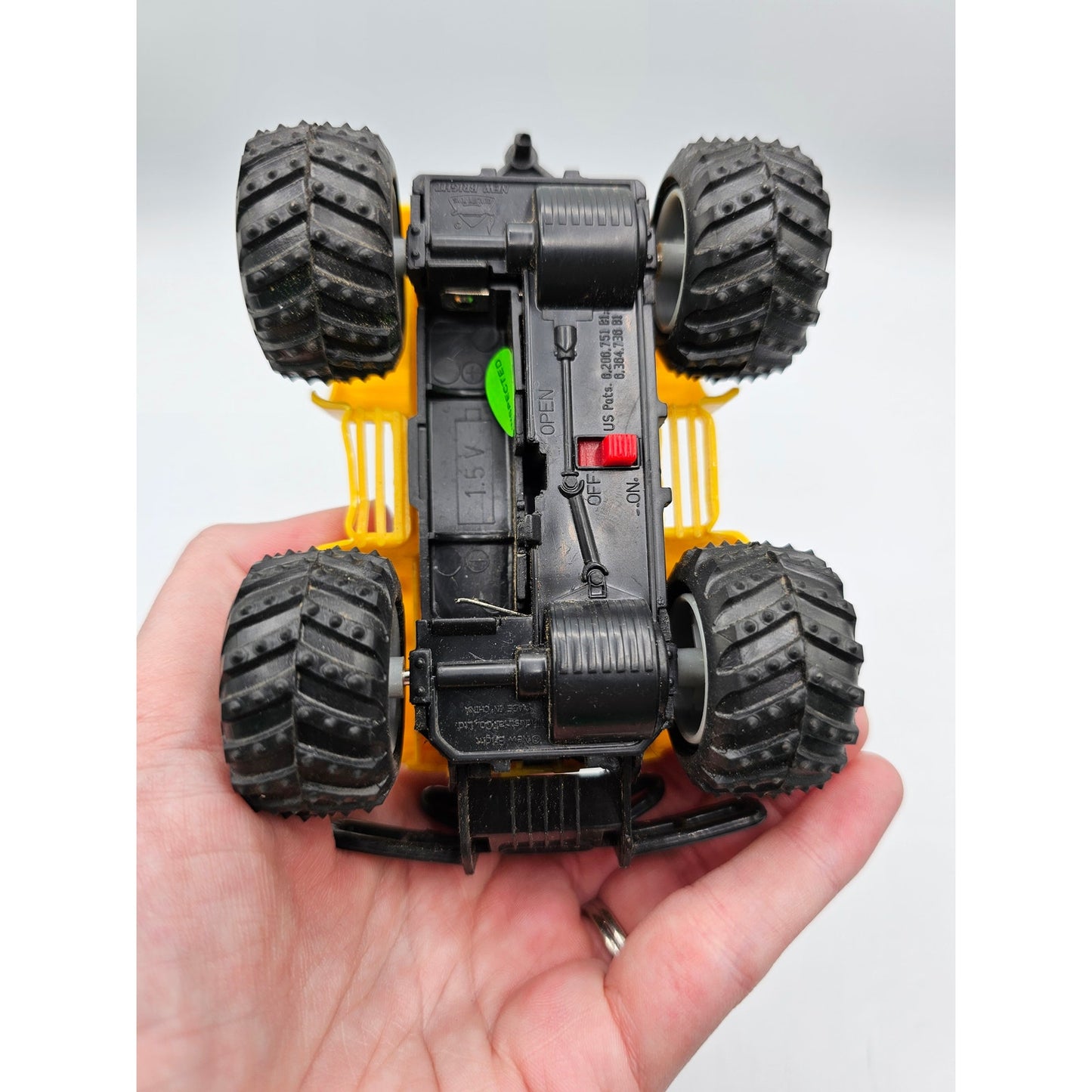 Vintage 1990s New Bright RC 4 Wheeler Toy Yellow Black Quad