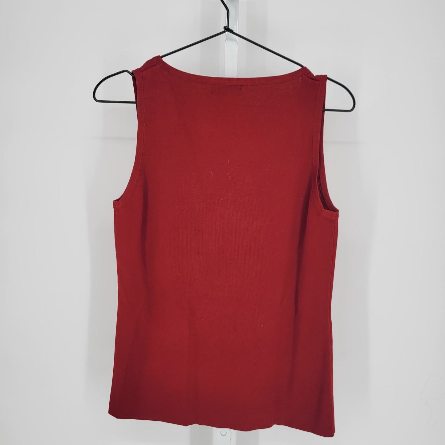 Grace Knit Dressing Womens Sz M Sleeveless Knit Tank Top Solid Red