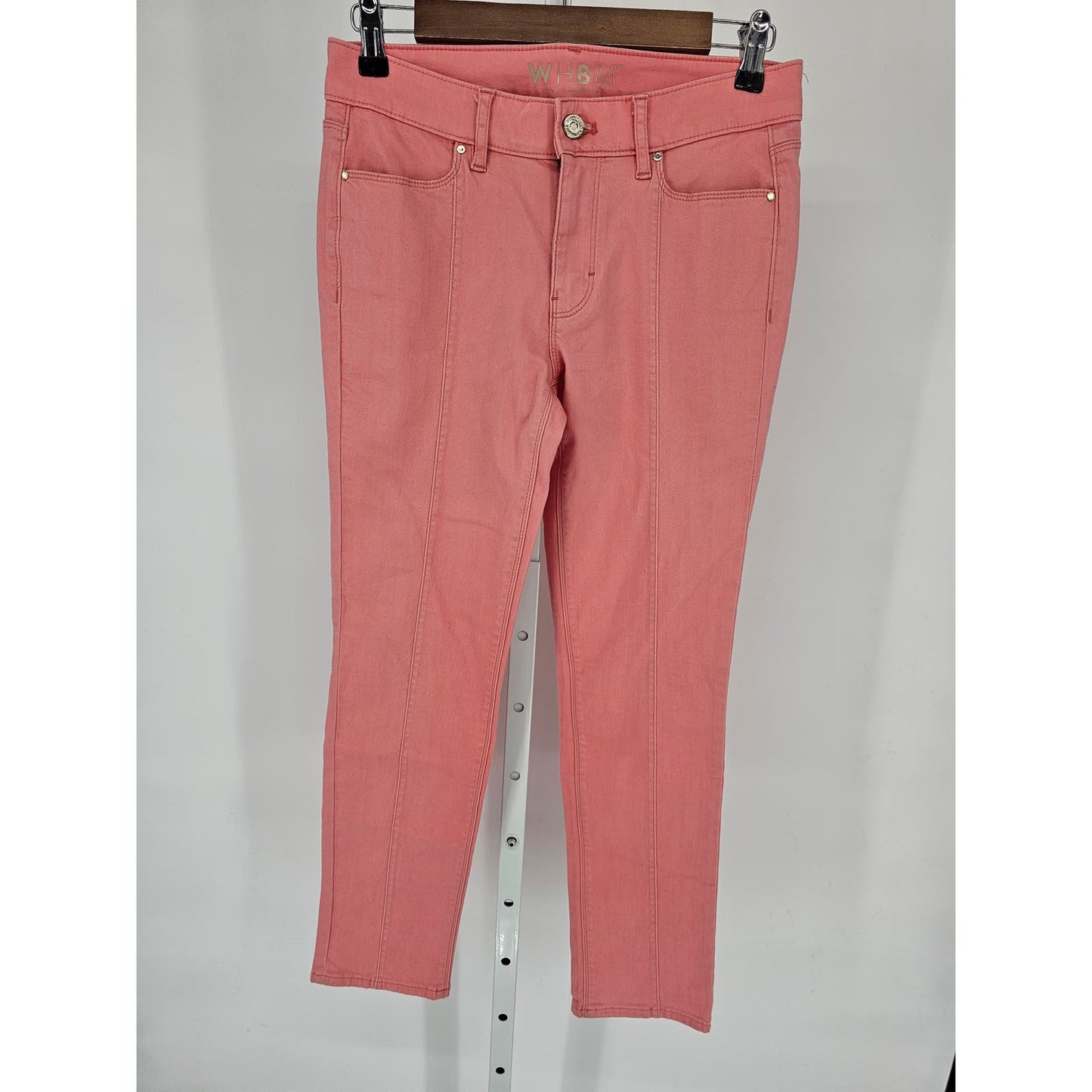 White House Black Market Womens Sz 4 Light Pink Slim Ankle Jeans NEW