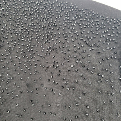 Vintage Positive Attitude Womens Sz 12 Formal Jacket Black Beaded Blazer