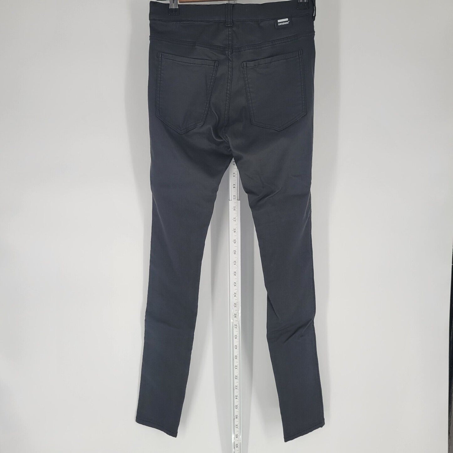 Dr Denim Juniors Sz L High Rise Skinny Pants Faux Leather Black