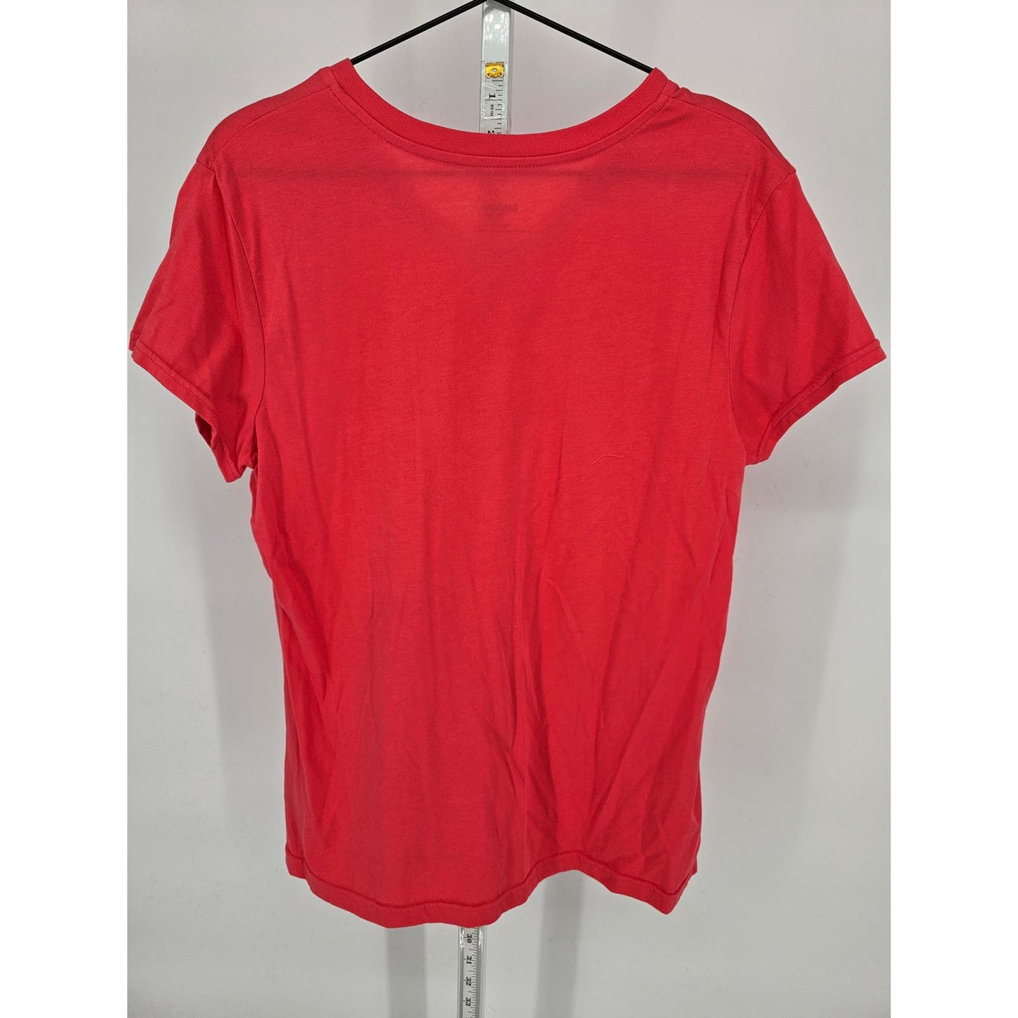 Danskin Now Womens Sz XL Short Sleeve V Neck T Shirt Dark Coral Pink