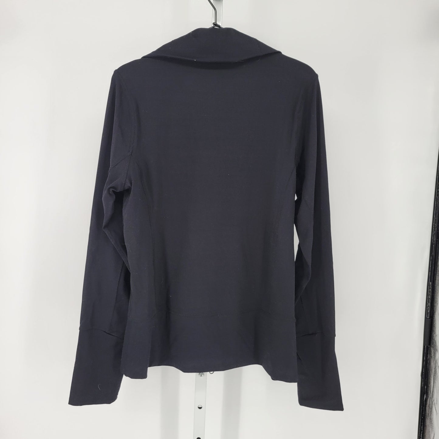 Cutter & Buck Womens Sz M Full Zip Athletic Jacket Solid Black Fitted