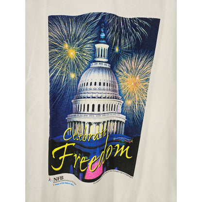 Vintage Y2K Mens Sz L Short Sleeve T Shirt Celebrate Freedom Capital Building