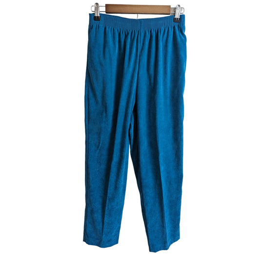 Vintage Allison Daley Sz 8P Petite Pull On Dress Pants Solid Blue