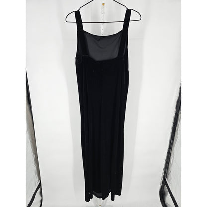 Helene Blake Womens Sz L Maxi Length Black Velvet Formal Sleeveless Dress