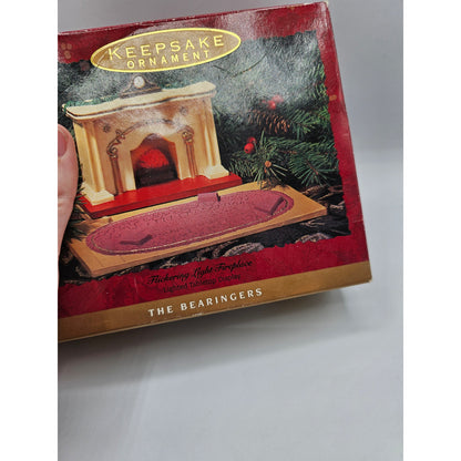 Hallmark Keepsake christmas Ornament Flickering Light Fireplace Bearingers