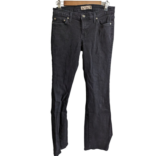 Just USA Juniors Sz 11 Black Flare Leg Jeans Y2K