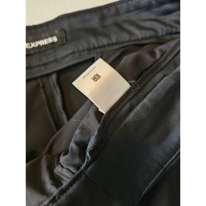 Express Womens Sz M Classic Straight Leg Black Dress Pants