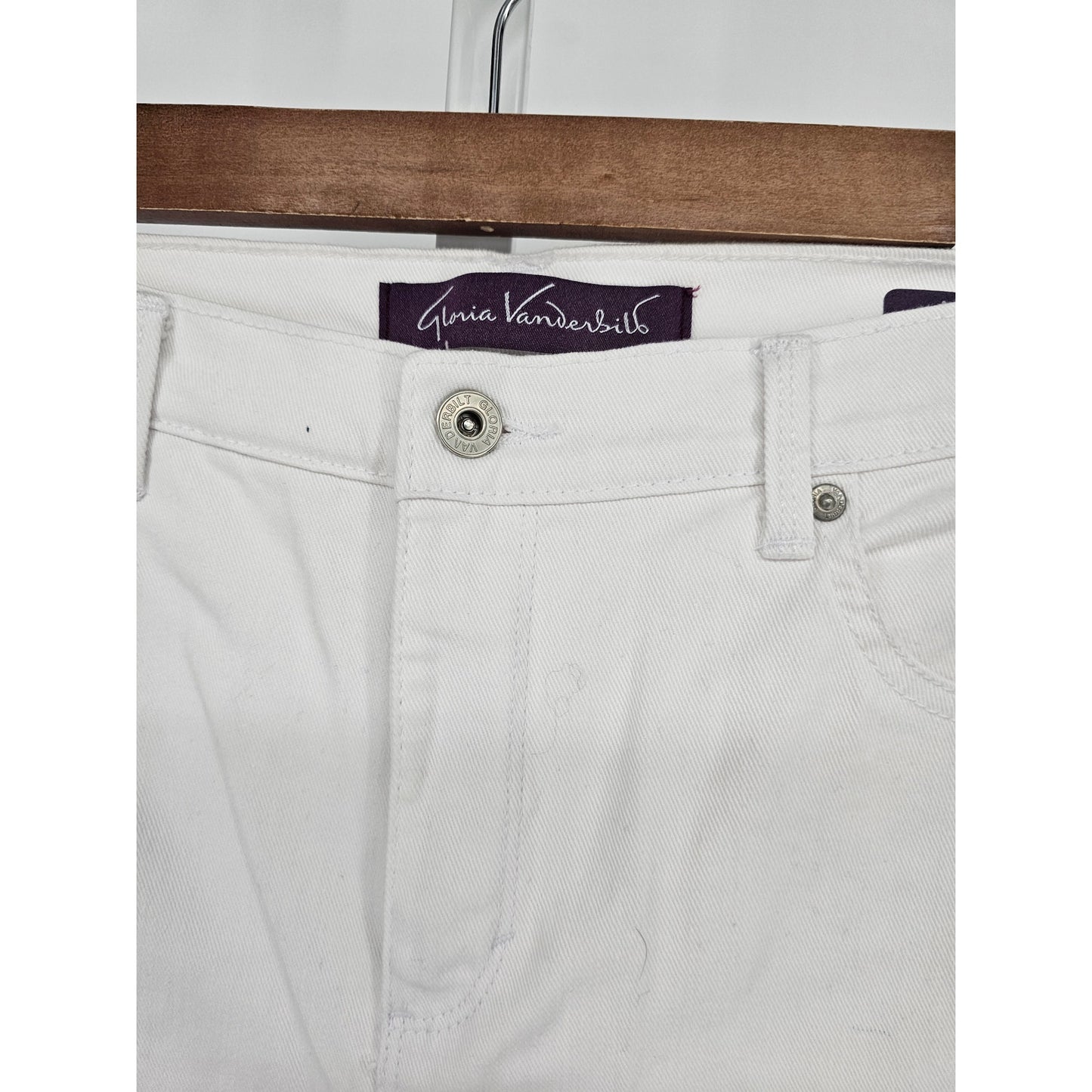 Gloria Vanderbilt Womens Sz 6 Amanda Fit Capri Length Jeans White