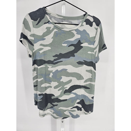 Aeropostale Womens Sz M Seriously Soft Crew Neck T Shirt Camo Camouflage Print