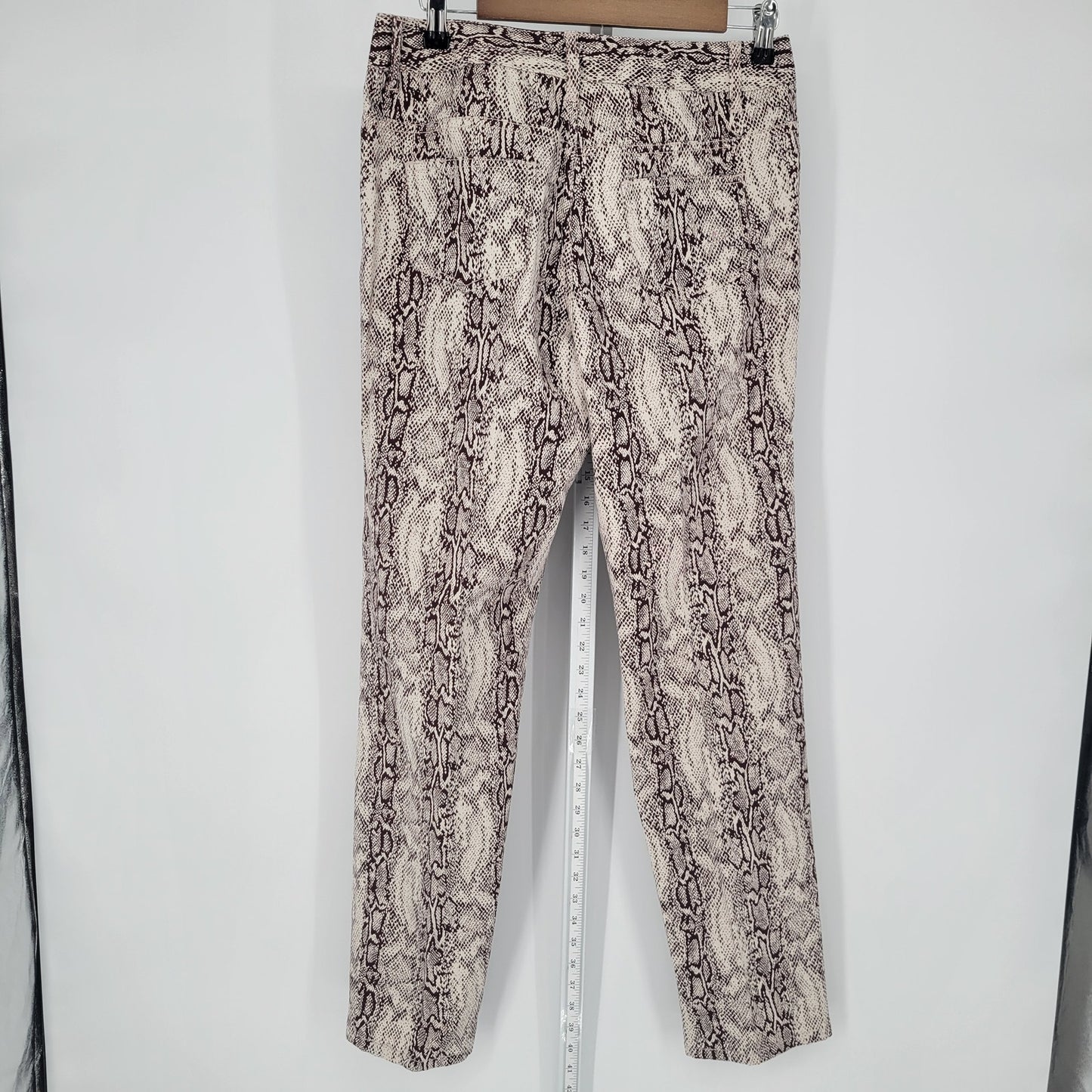 Renee Greenstein Womens Sz 8 Straight Leg Snakeskin Snake Animal Print Jeans