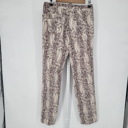 Renee Greenstein Womens Sz 8 Straight Leg Snakeskin Snake Animal Print Jeans