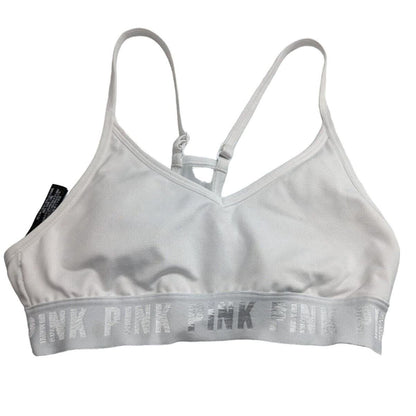 PINK by Victorias Secret Sz XS Sports Bra White Lightly Padded Yoga