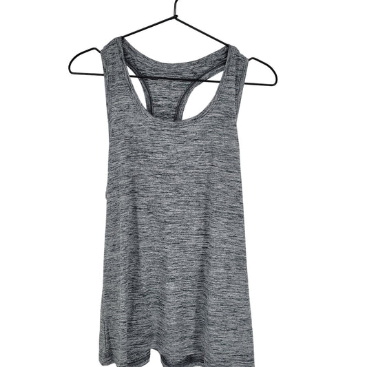 Jockey Womens Sz L Racerback Loose Fit Athletic Tank Top Gray