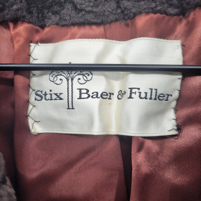 Stix, Baer, & Fuller Women Brown Custom Vintage 1960s Fur Coat Knee Length