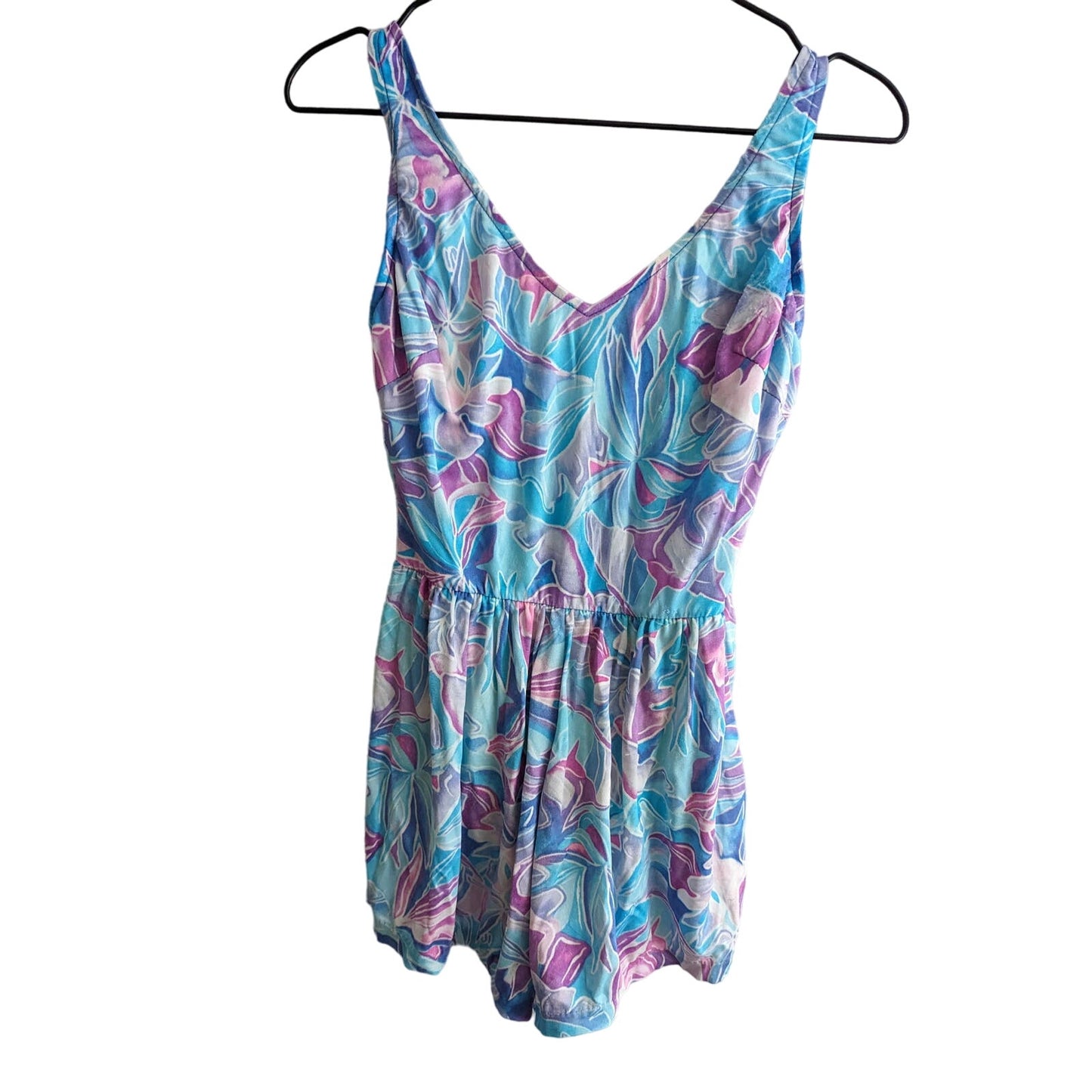 Vintage 1990s Le Cove Womens Sz 8 One Piece Swimsuit Pastel Floral