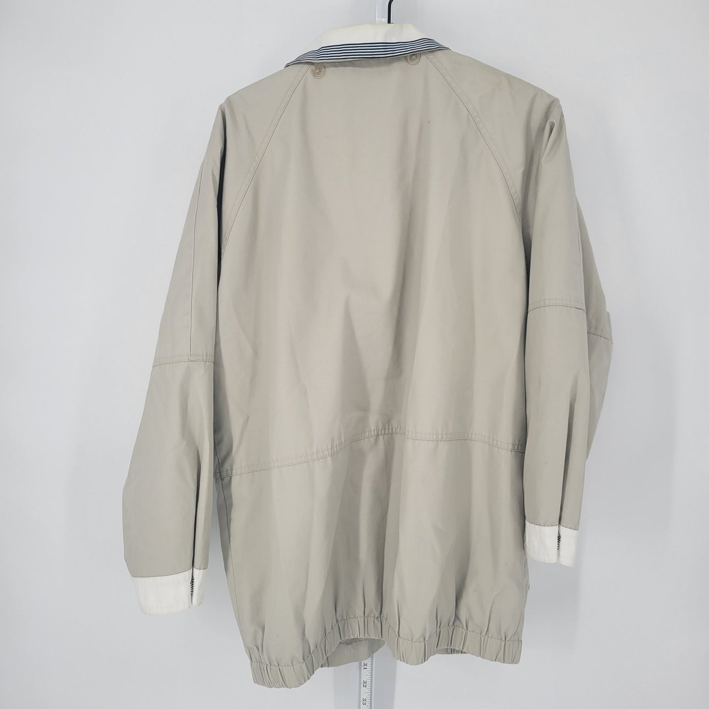 Vintage 1990s Outbrook Womens Sz M Slouchy Jacket Light Beige Button Front