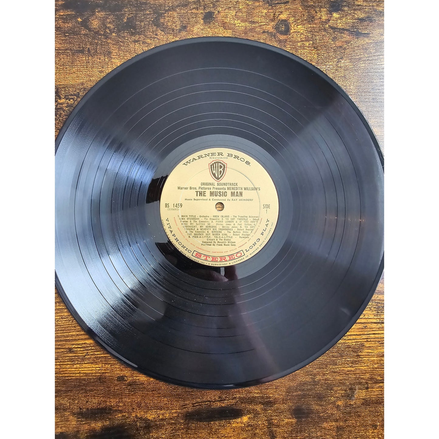 Vintage Meredith Willson's The Music Man Warner Bros Stereo BS1459