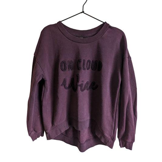 Green Tea Womens Sz S Crew Neck Sweatshirt On Cloud Wine Purple