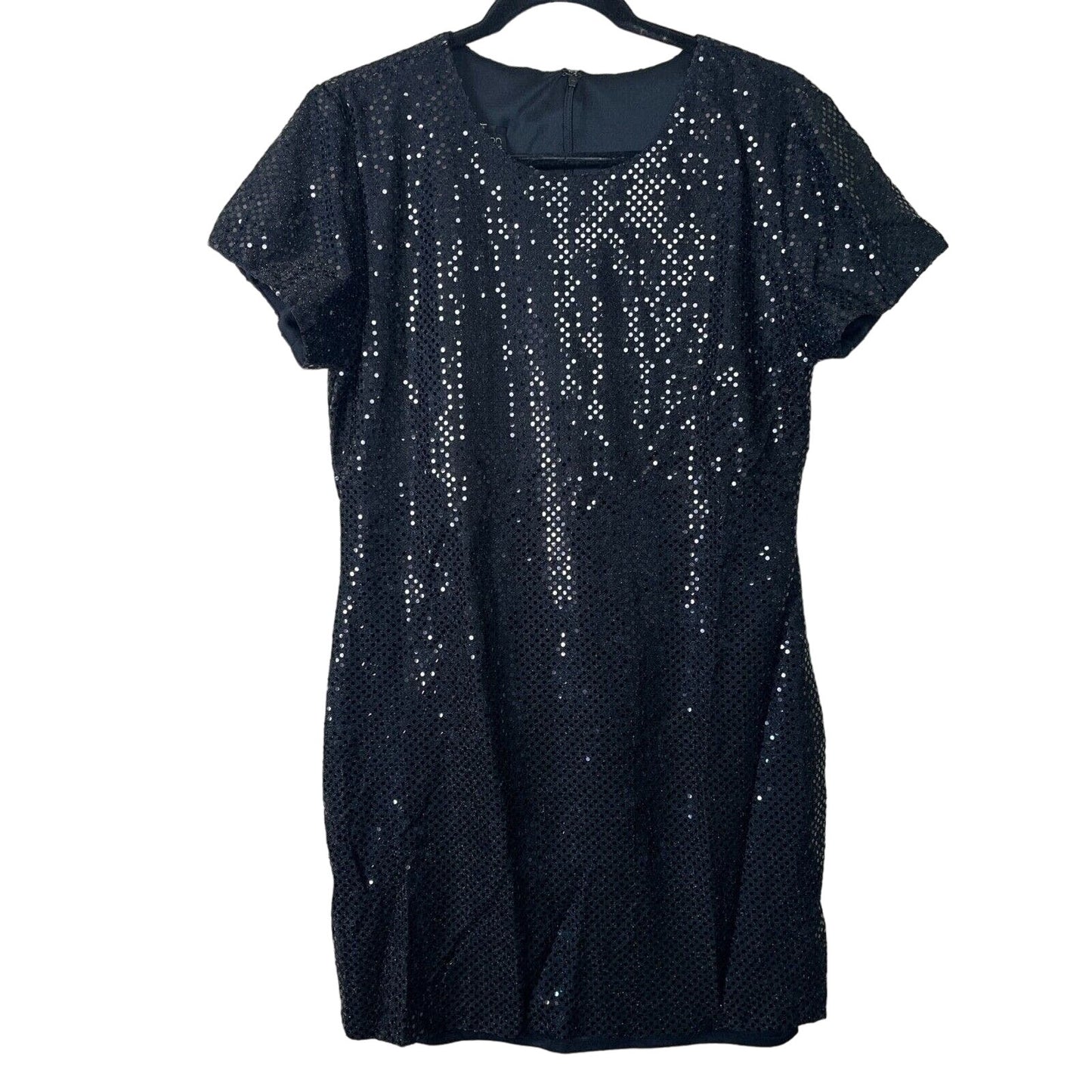 Late Edition Womens Sz 10 Vintage Little Black Dress Sequin Sparkly
