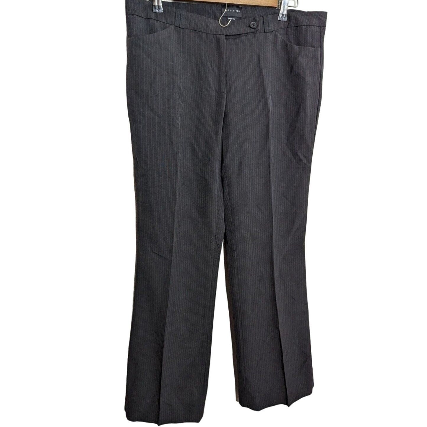 Vintage Y2K The Limited Womens Sz 12 Drew Fit Dress Pants Black Pinstripe