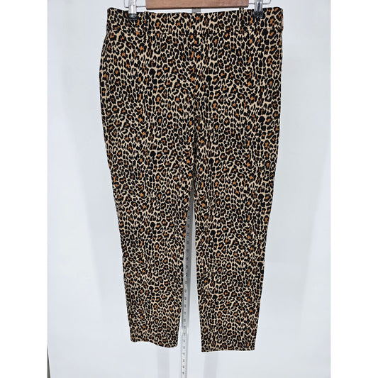 J Crew Womens Sz 6 Winnie Fit Dress Pants Leopard Print Slim Leg