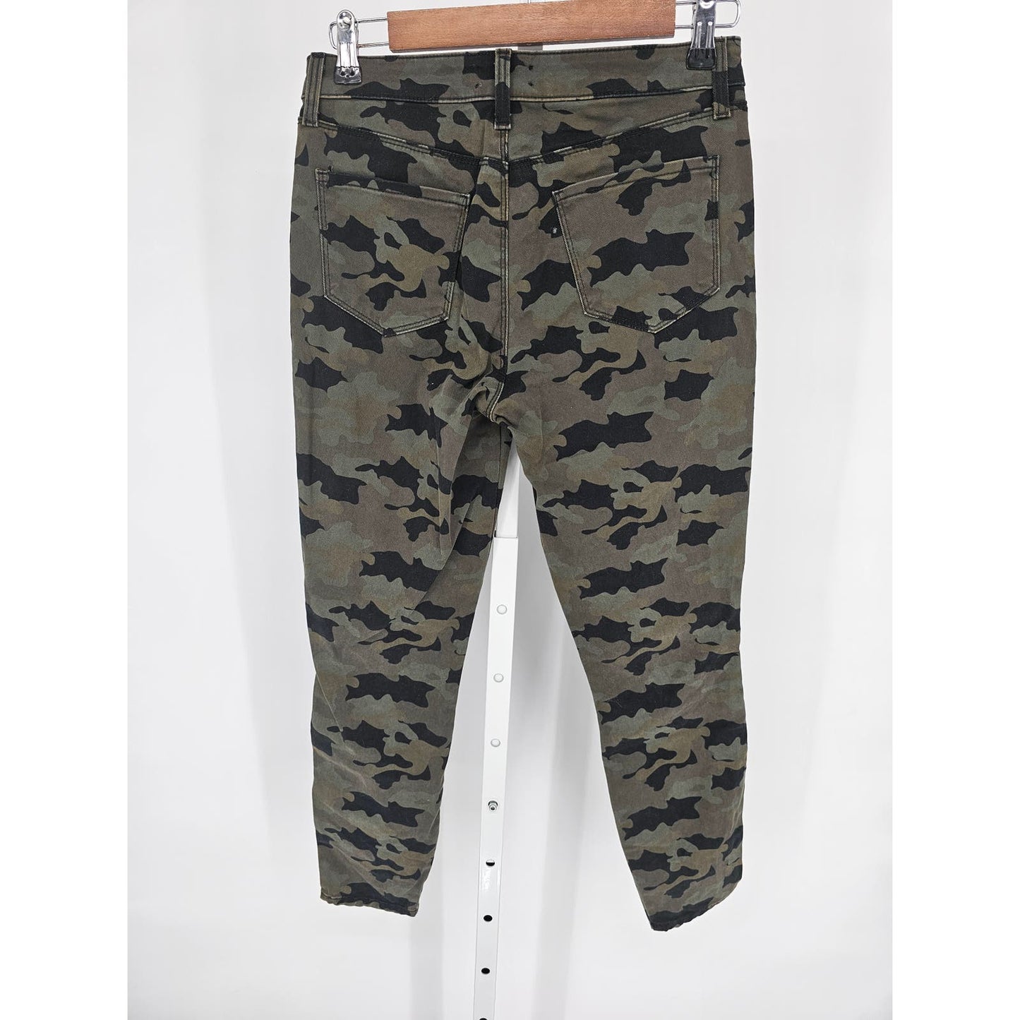 L'Agence Womens Sz 26 Skinny Jeans Camo Print Green Gold