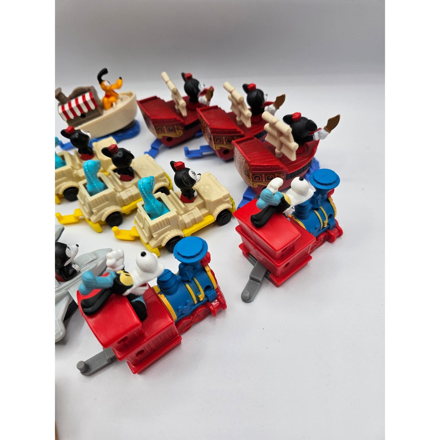 Vintage 1990s McDonalds Disney Mickey Mouse and Friends Train Car Set of 14