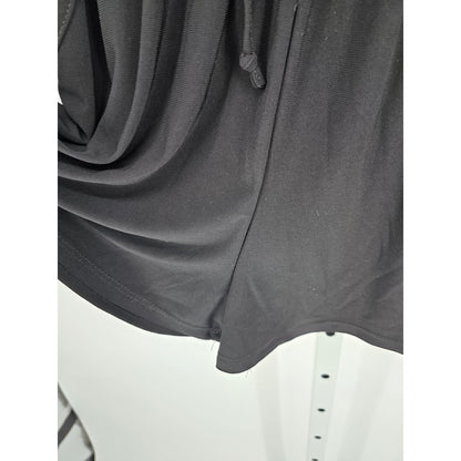 PINC Womens Sz L Swimsuit Cover Up Romper Black Gold Lace Up