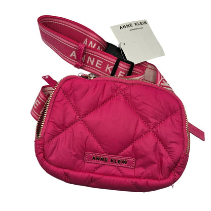 Anne Klein Martina Fanny Pack Waist Bag Flash Pink Quilted NEW