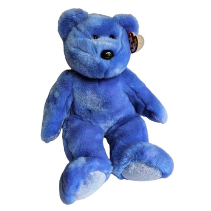 VTG 1999 Retired TY Beanie Baby Buddies 14" CLUBBY II Blue Plush Stuffed Bear