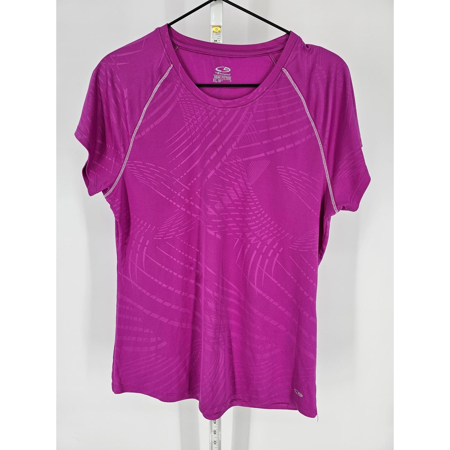 C9 by Champion Womens Sz XL Semi Fitted Short Sleeve Athletic Shirt Purple