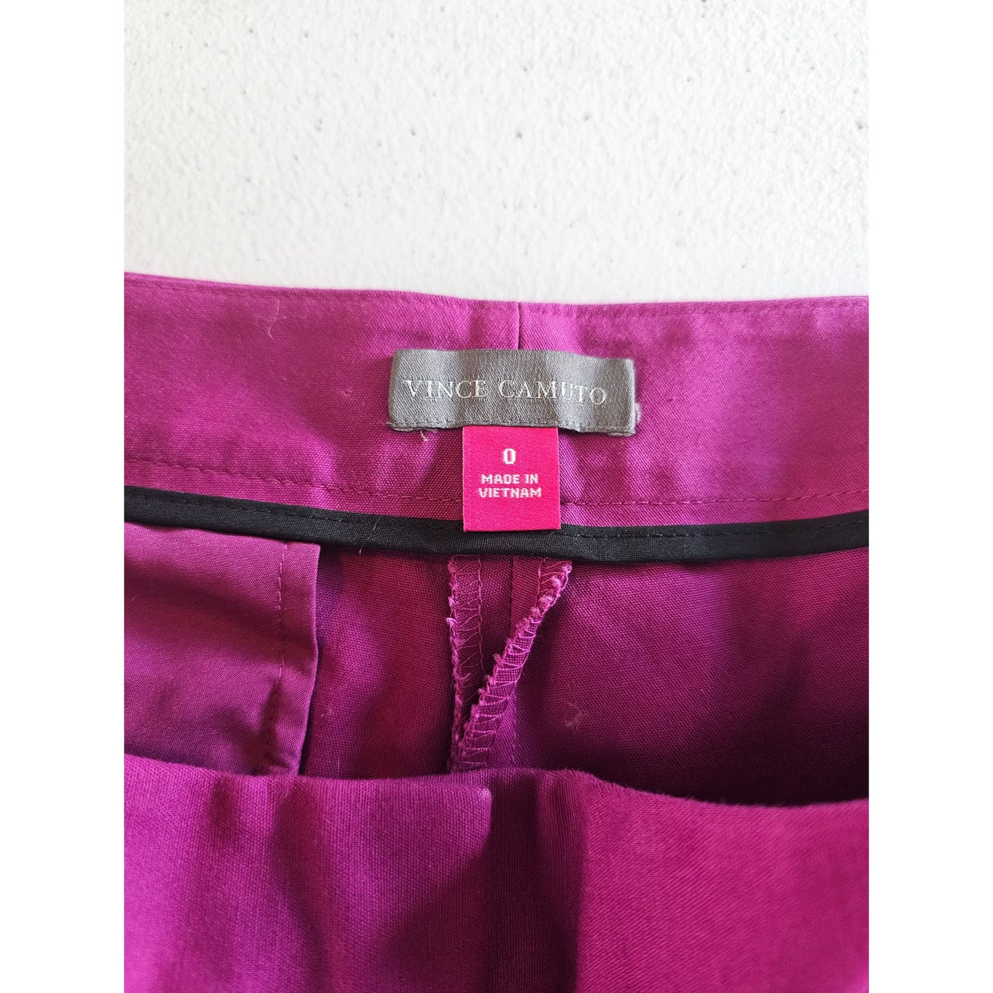 Vince Camuto Womens Sz 0 Straight Leg Career Pants Purple