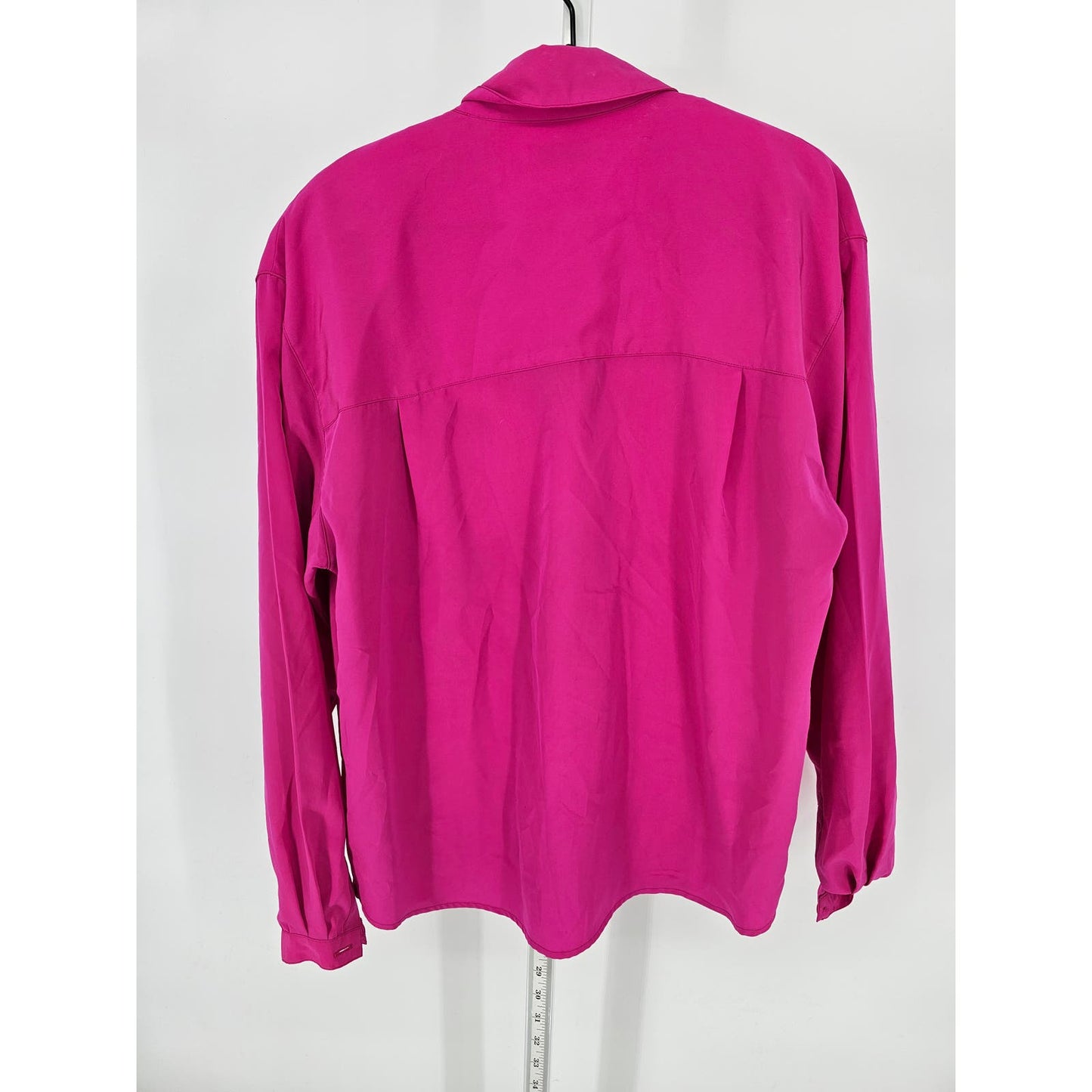 Liz Claiborne Womens Sz 10 Long Sleeve Button Up Dress Shirt Bright Pink