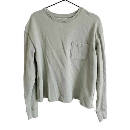 Universal Thread Womens Sz L Cropped Crewneck Sweatshirt Sage Green Ultra Soft