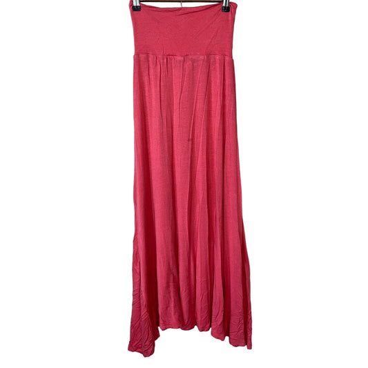 Love J Womens Sz S Orange Maxi Skirt Slinky