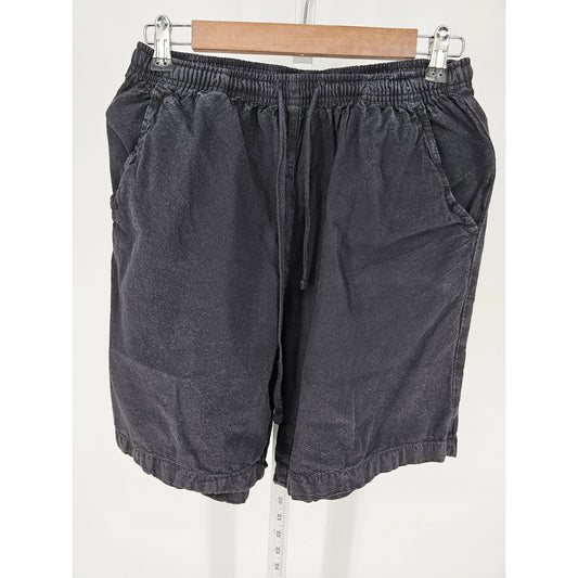 Vintage Gloria Vanderbilt Casuals Womens Sz S 100% Cotton Pull On Shorts Black