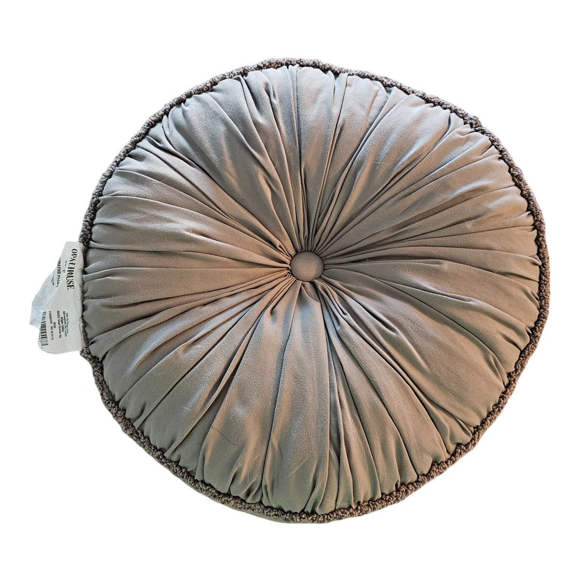 Opalhouse for Target 13" Roud Tufted Decorative Pillow Gray Silver Boho