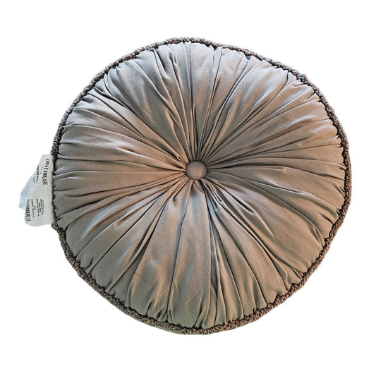 Opalhouse for Target 13" Roud Tufted Decorative Pillow Gray Silver Boho