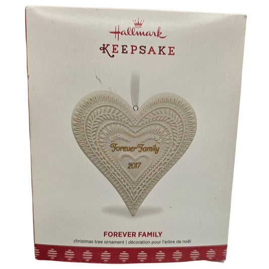 Hallmark Keepsake Christmas Ornament Forever Family 2017 Porcelain Heart