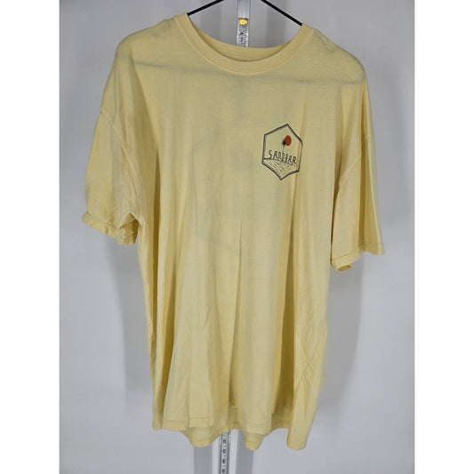 Sandbar Clothing Co Mens Sz XL Short Sleeve T Shirt Light Yellow